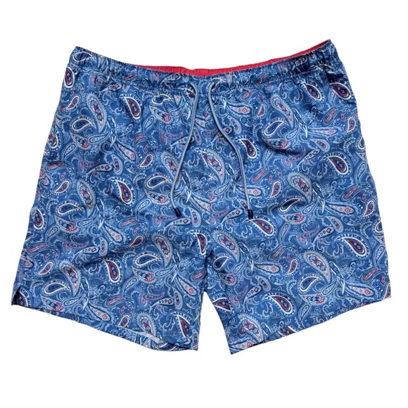 Peter Millar Other - Peter Millar Mens Swim Trunks Sz XL Blue Paisley Print